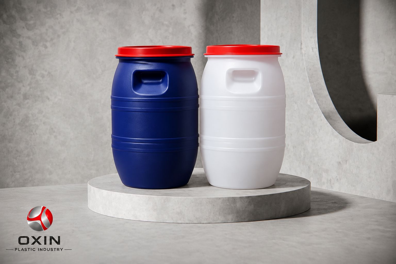 Oxin 20-Liter Heavy-Duty HDPE Plastic Drum / Keg-Style Wide-Mouth Barrel