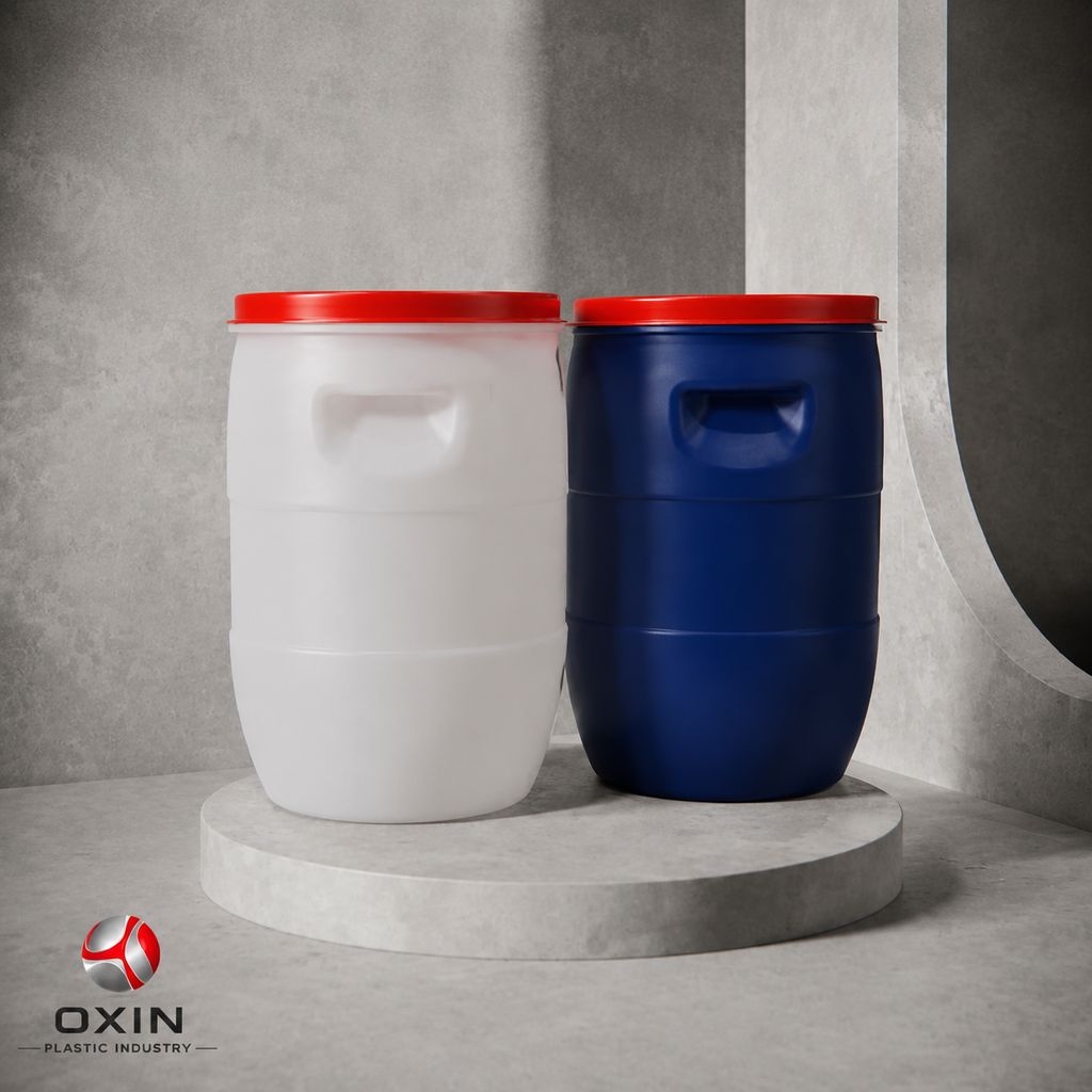 Oxin 40-Liter Heavy-Duty HDPE Plastic Drum / Keg-Style Wide-Mouth Barrel