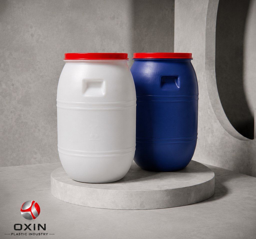 Oxin 80-Liter Heavy-Duty HDPE Plastic Drum / Keg-Style Wide-Mouth Barrel